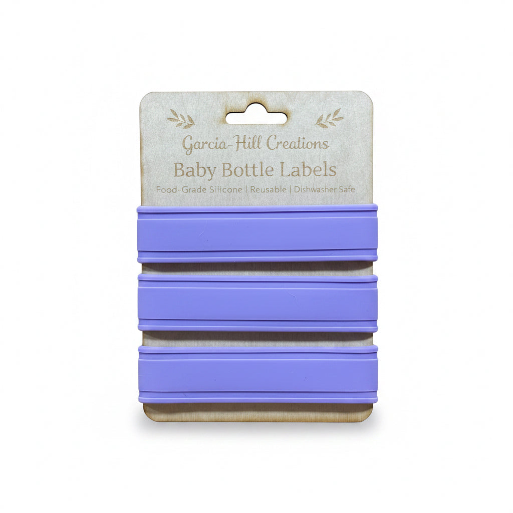 Custom Engraved Silicone Baby Bottle Bands | Personalized Baby Bottle Labels | Reusable Bottle Identifiers for Daycare, Preschool & On-The-Go