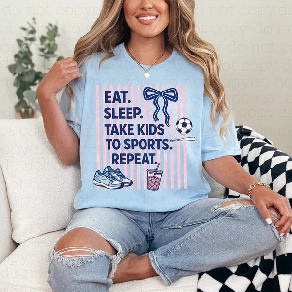 Eat Sleep Take Kids to Sports Repeat T-Shirt