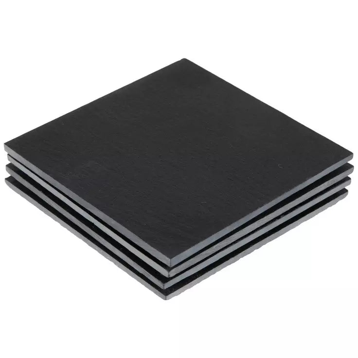 Custom Engraved Slate Coasters | Personalized Stone Coaster Set