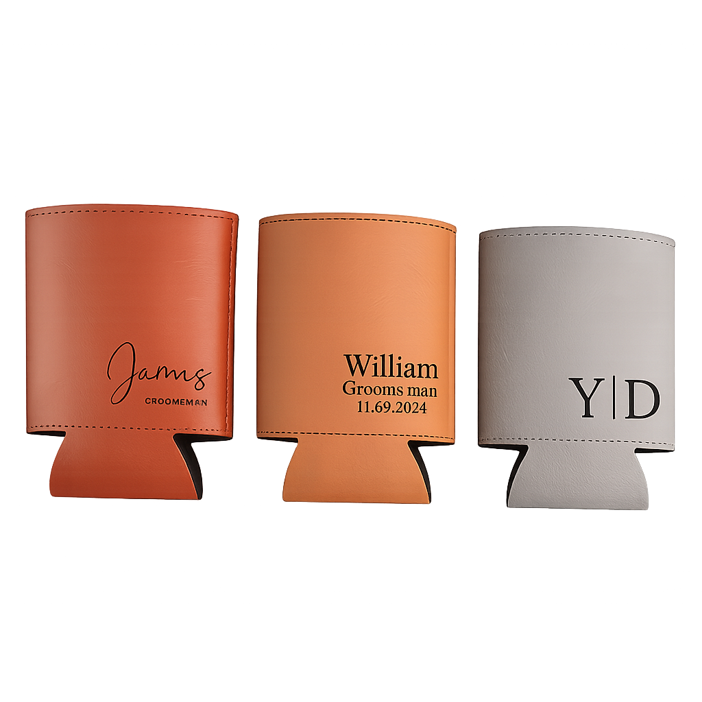 Leatherette Can Cooler | Personalized Engraved Koozie