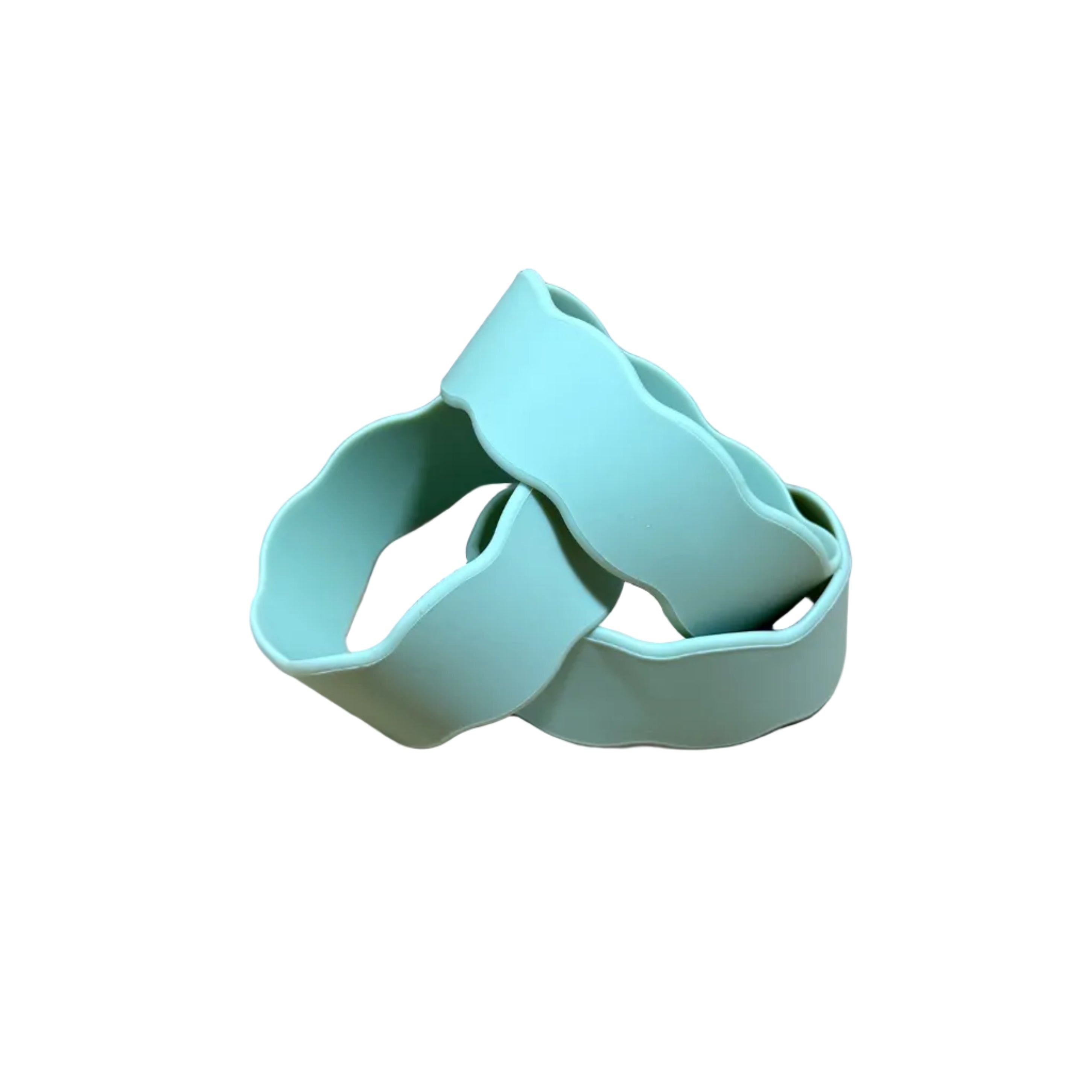 Custom Engraved Wavy Silicone Baby Bottle Bands | Personalized Reusable Bottle Labels | Multiple Color Options