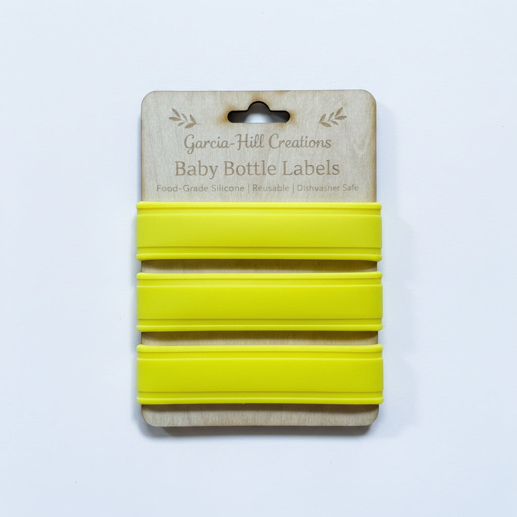 Custom Engraved Silicone Baby Bottle Bands | Personalized Baby Bottle Labels | Reusable Bottle Identifiers for Daycare, Preschool & On-The-Go
