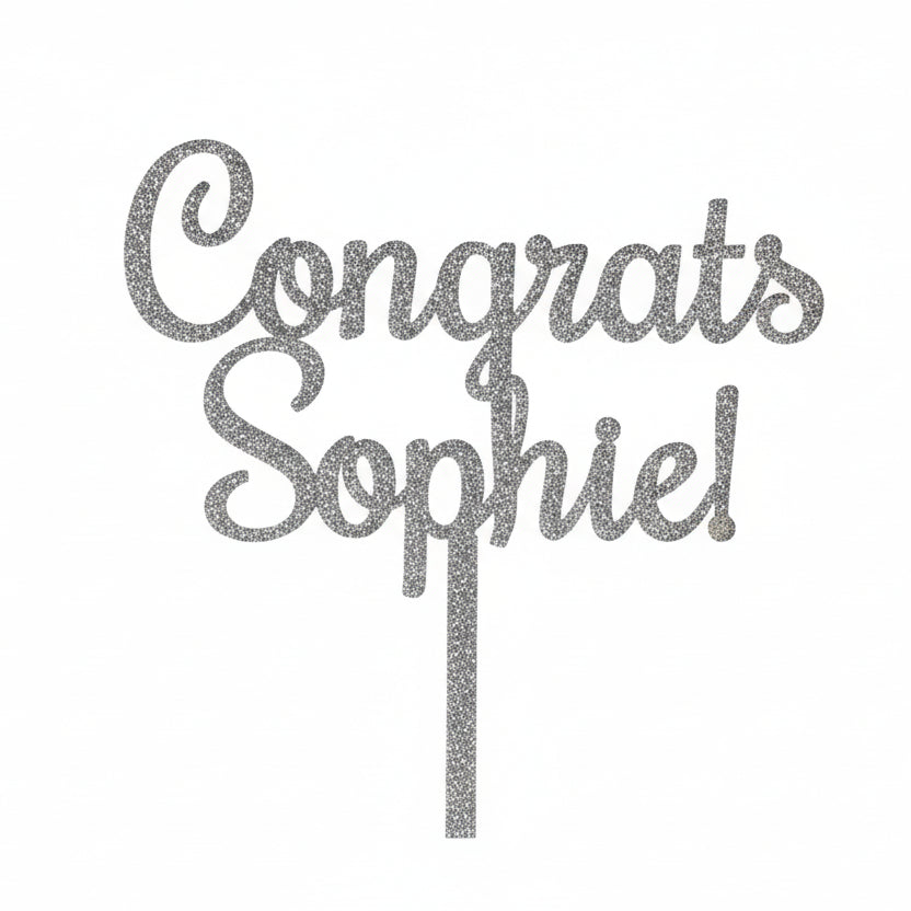 Custom Acrylic Cake Topper | Personalized Name Cake Decoration