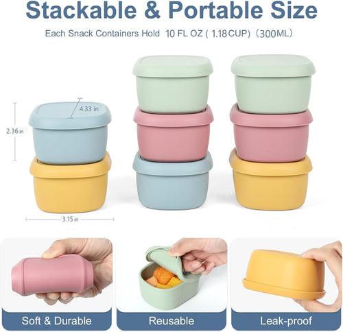 10 oz Personalized Silicone Snack Container | Custom Kids Snack Cup