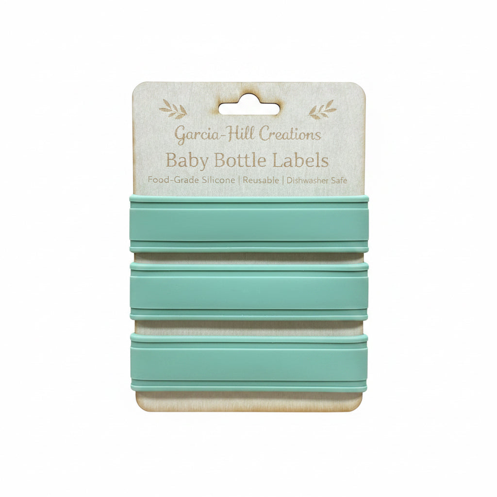 Custom Engraved Silicone Baby Bottle Bands | Personalized Baby Bottle Labels | Reusable Bottle Identifiers for Daycare, Preschool & On-The-Go