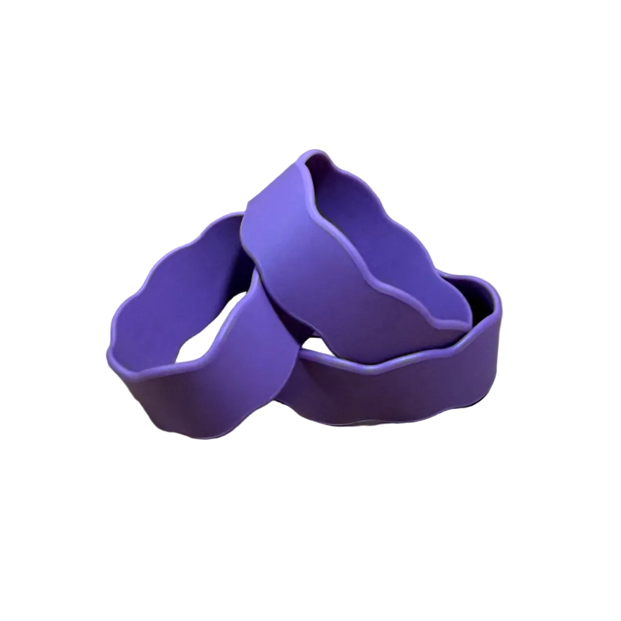 Custom Engraved Wavy Silicone Baby Bottle Bands | Personalized Reusable Bottle Labels | Multiple Color Options