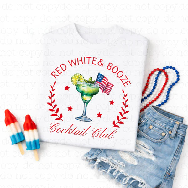 Red, White & Booze Cocktail Club T-Shirt