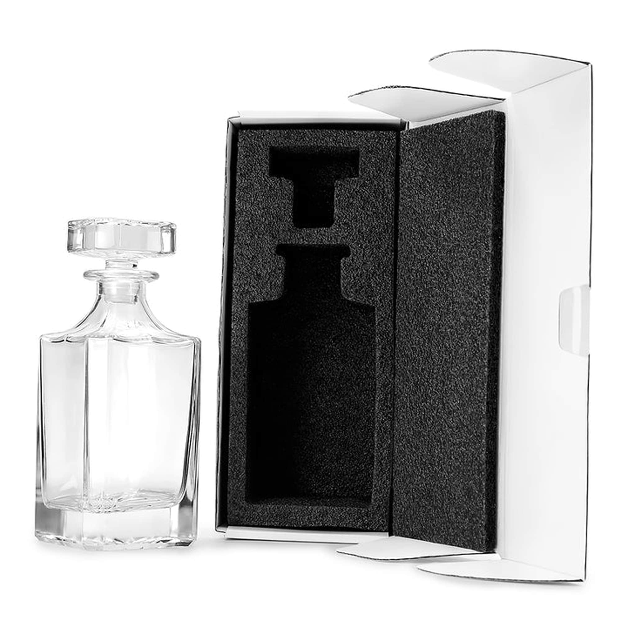 Custom Engraved Whiskey Decanter Gift Set | Personalized Glass Liquor Decanter with Gift Box | Groomsmen, Father’s Day, Wedding & Retirement Gift