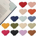Heart-Shaped Bookmark Corner Clips | 15 Color Options | Personalized Initial Bookmark
