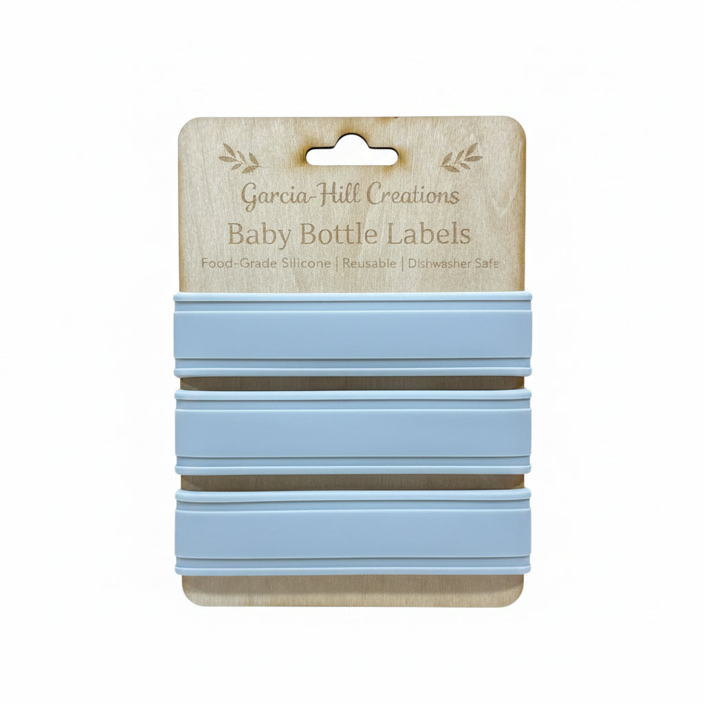 Custom Engraved Silicone Baby Bottle Bands | Personalized Baby Bottle Labels | Reusable Bottle Identifiers for Daycare, Preschool & On-The-Go