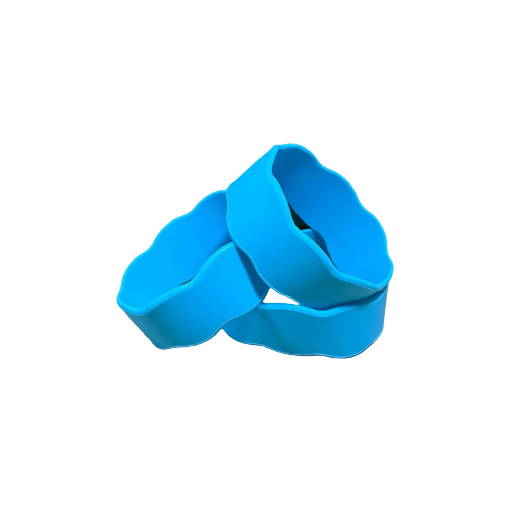 Custom Engraved Wavy Silicone Baby Bottle Bands | Personalized Reusable Bottle Labels | Multiple Color Options