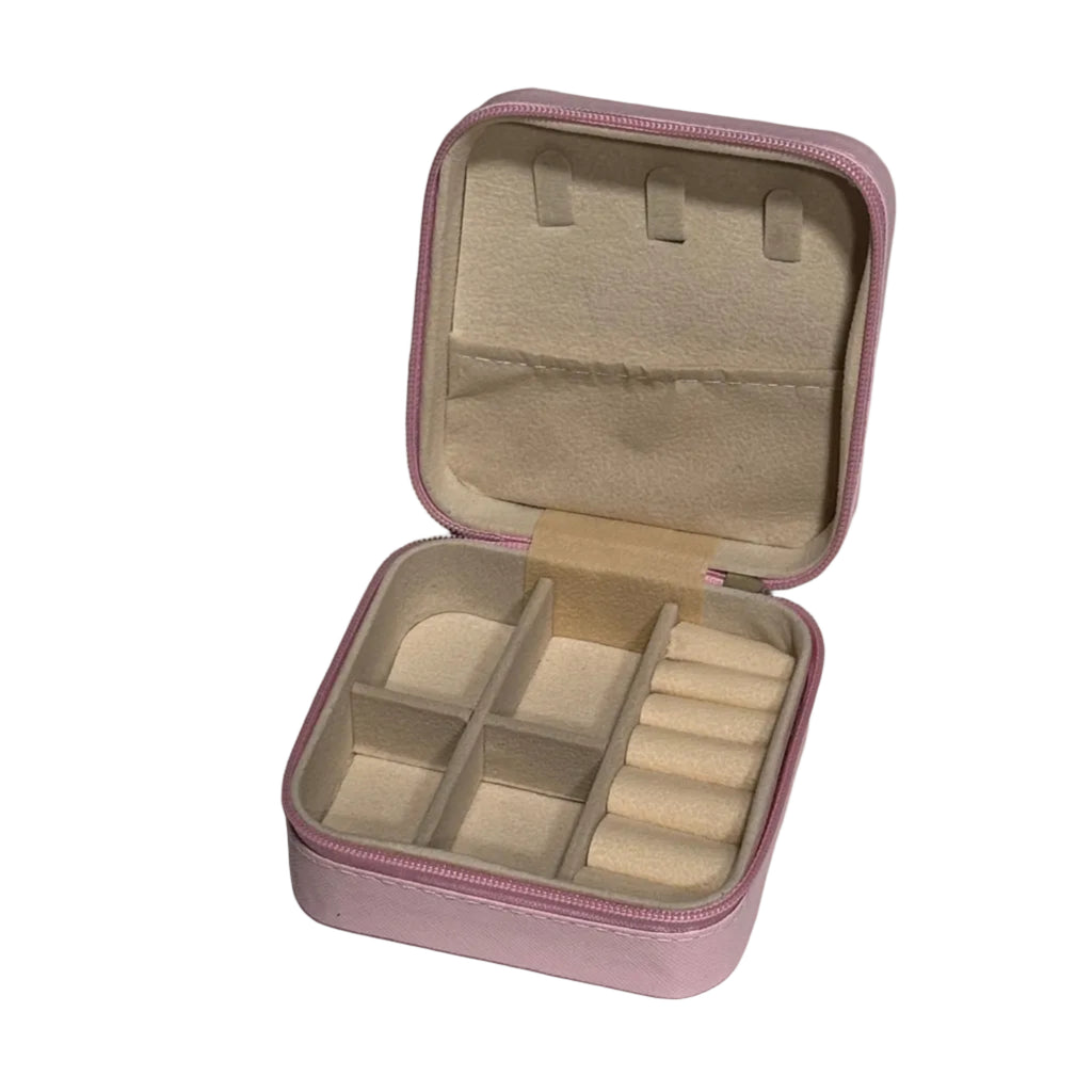 Personalized Travel Jewelry Box | Custom Engraved Jewelry Organizer Case | Bridesmaid, Wedding & Gift Box
