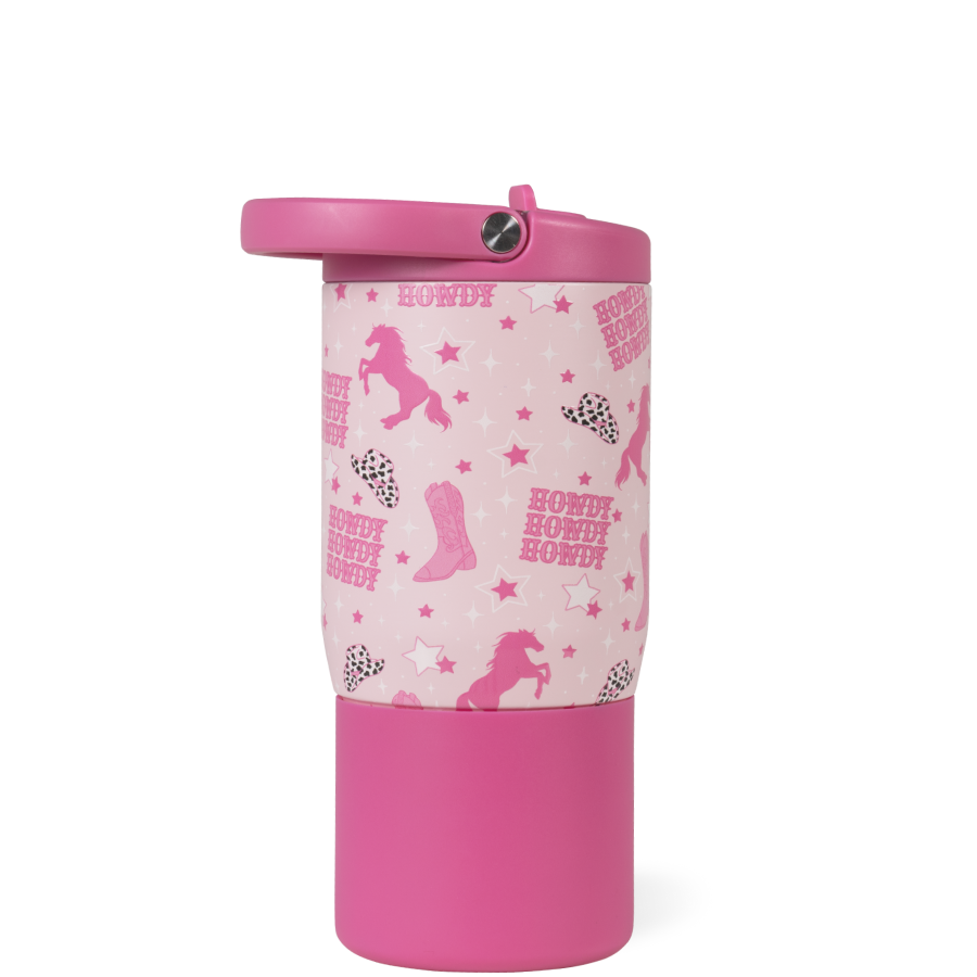 HydroJug Kids Cowgirl Sport Bottle 14oz | Insulated Leak-Proof Water Bottle for Kids