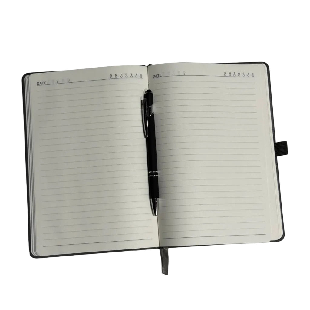 Custom Engraved Leatherette Journal with Pen | Personalized Notebook Gift | Business, Graduation & Everyday Journal
