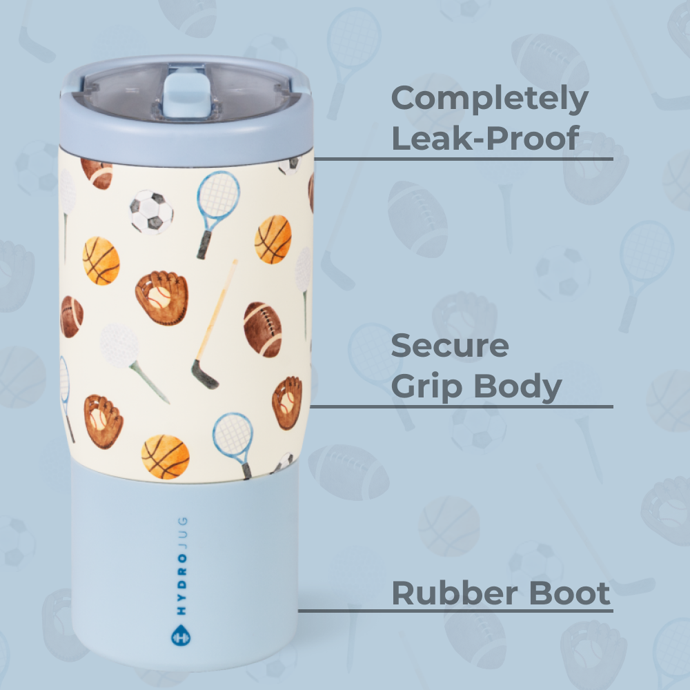 HydroJug Kids Sport Bottle 14oz | Leakproof Insulated Water Bottle for Kids