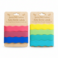 Custom Engraved Wavy Baby Bottle Bands | Personalized Silicone Bottle Labels for Babies & Toddlers