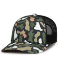 Pacific Headwear P686 Camo Trucker Snapback Cap | Duck Camo Hat Bayou