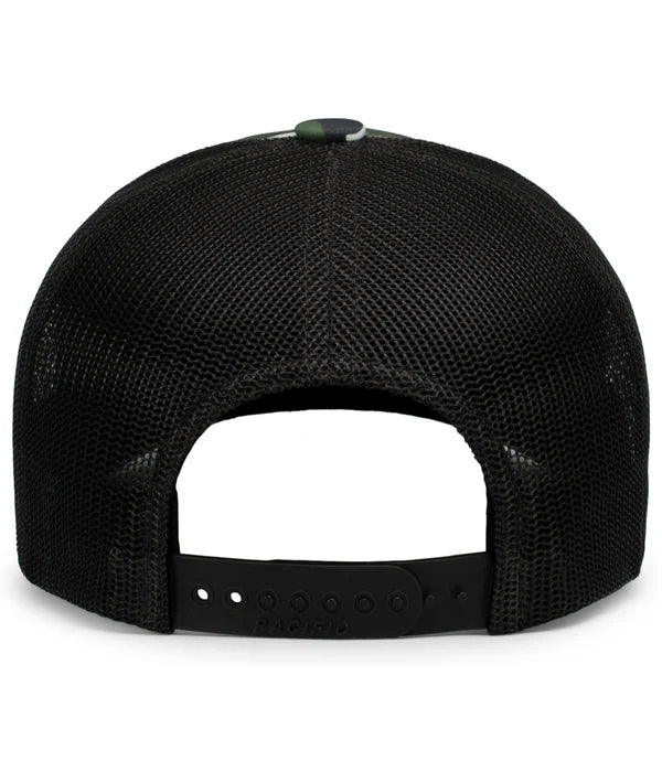 Pacific Headwear P686 Camo Trucker Snapback Cap | Duck Camo Hat