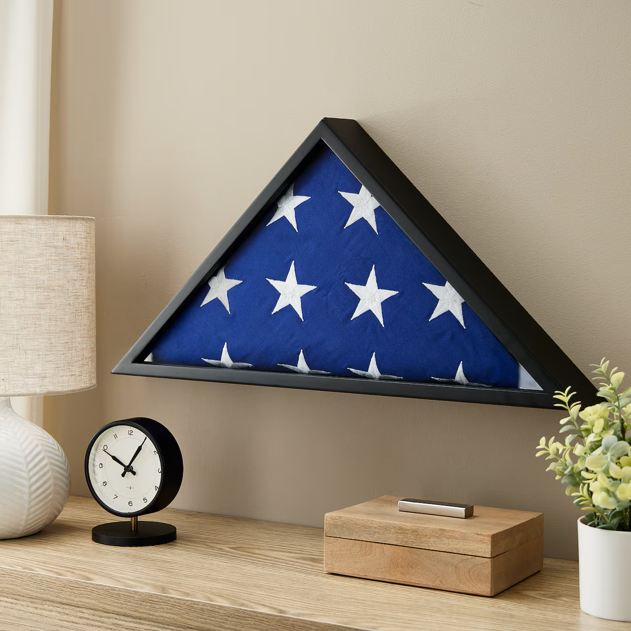 Custom Engraved Military Flag Display Case | Veteran Memorial Flag Case | Personalized Service Tribute Display