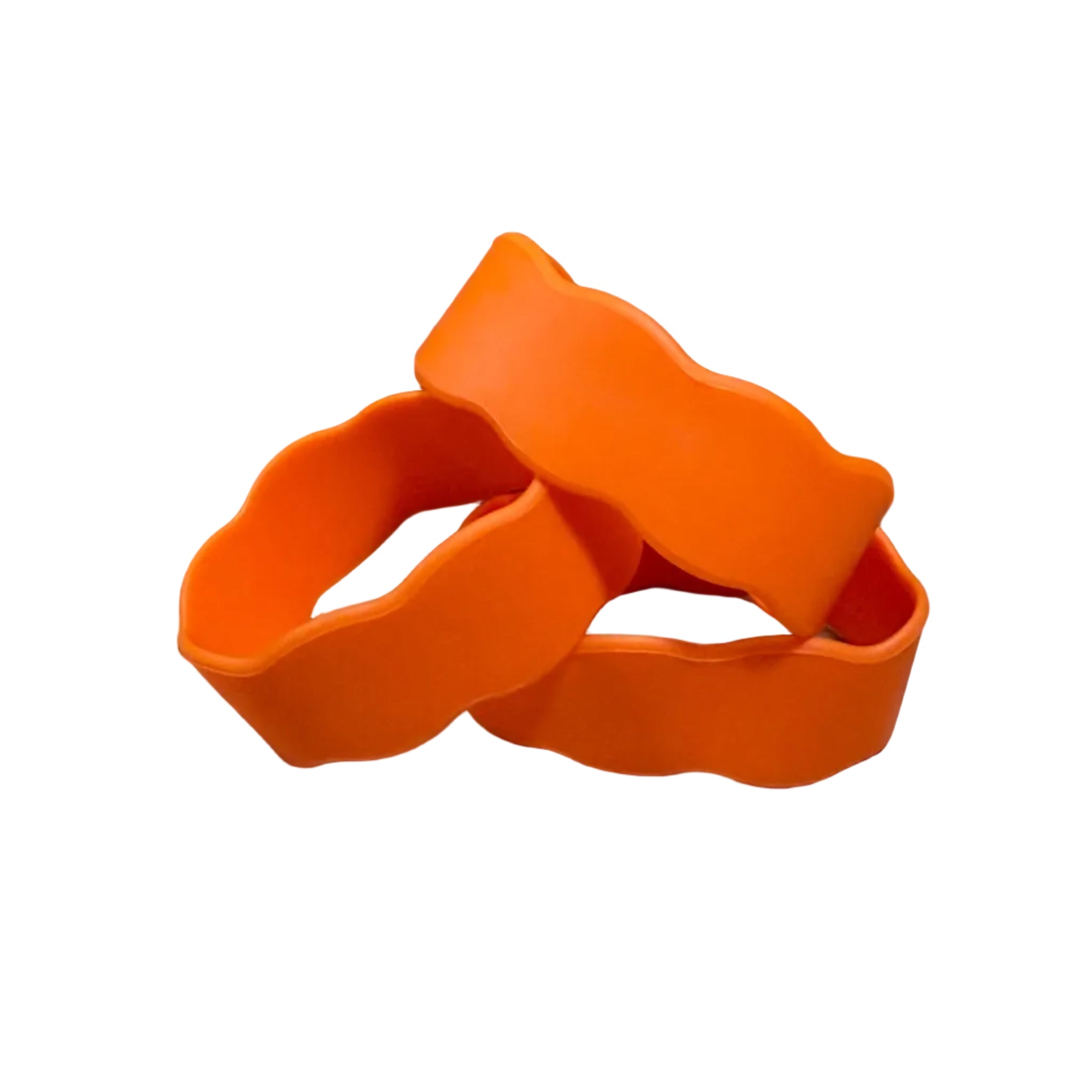 Custom Engraved Wavy Silicone Baby Bottle Bands | Personalized Reusable Bottle Labels | Multiple Color Options