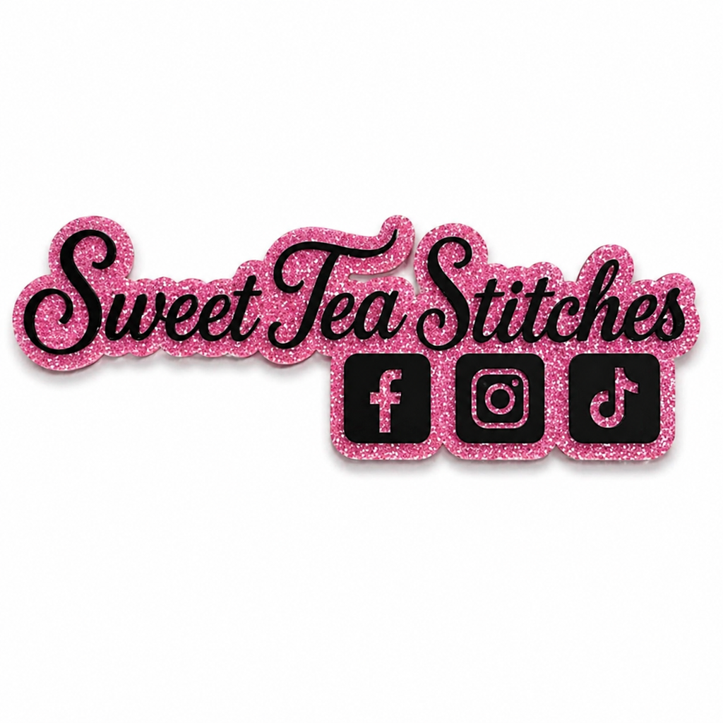 Custom Acrylic Social Media Watermark Tag | Magnetic Logo Branding Sign