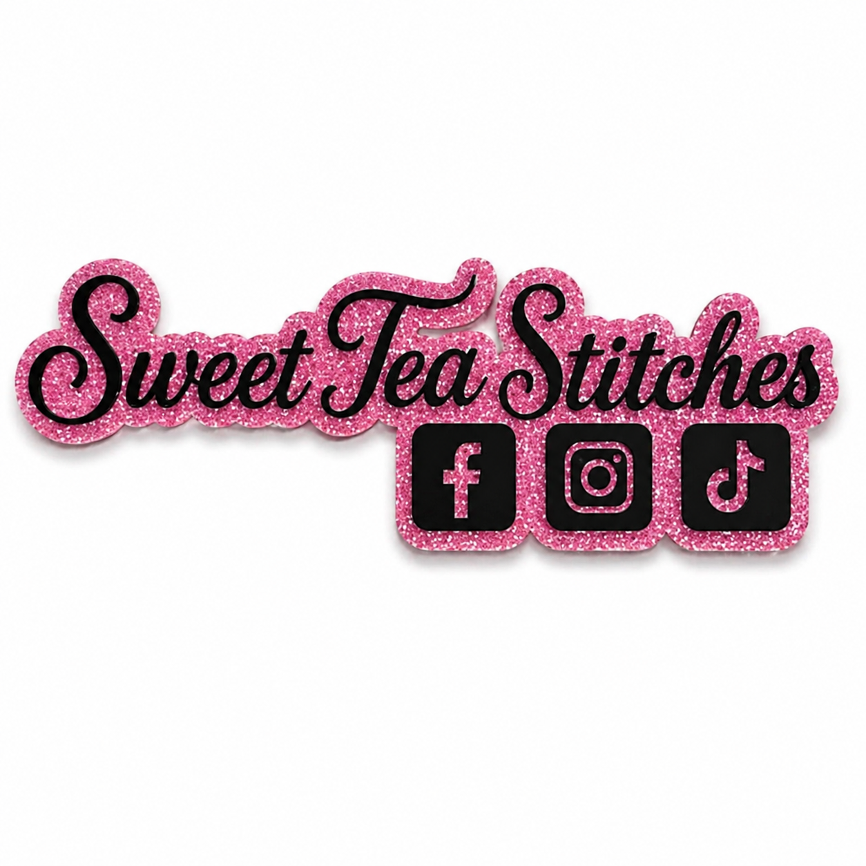 Custom Acrylic Social Media Watermark Tag | Magnetic Logo Branding Sign