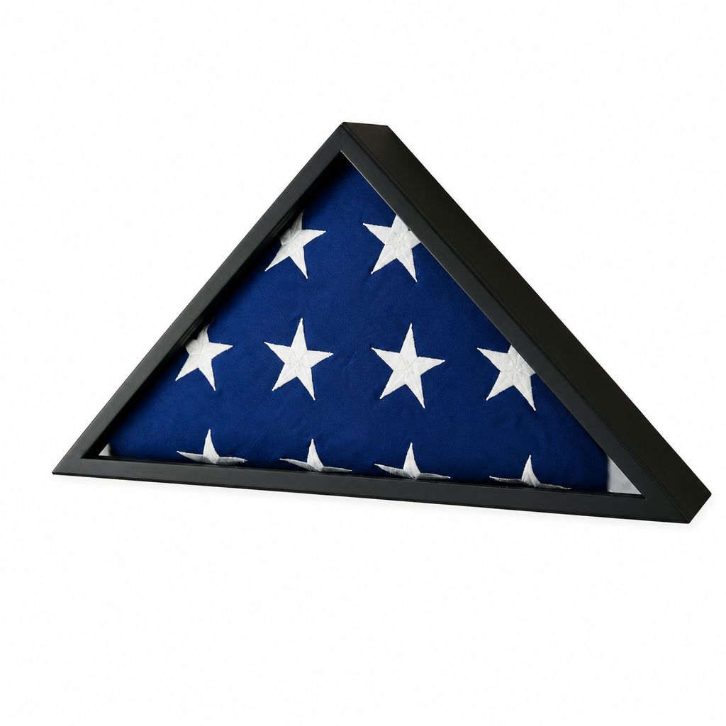 Custom Engraved Military Flag Display Case | Veteran Memorial Flag Case | Personalized Service Tribute Display