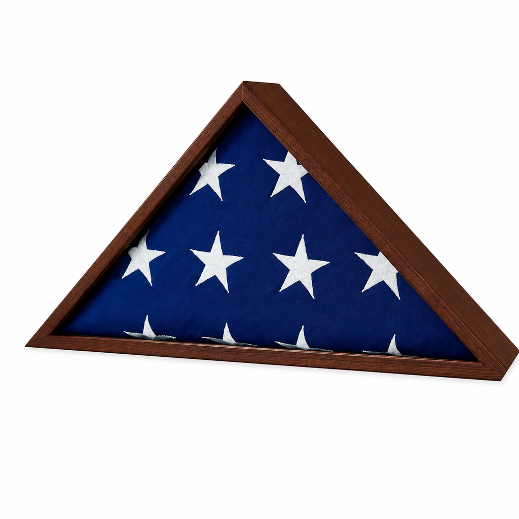 Custom Engraved Military Flag Display Case | Veteran Memorial Flag Case | Personalized Service Tribute Display