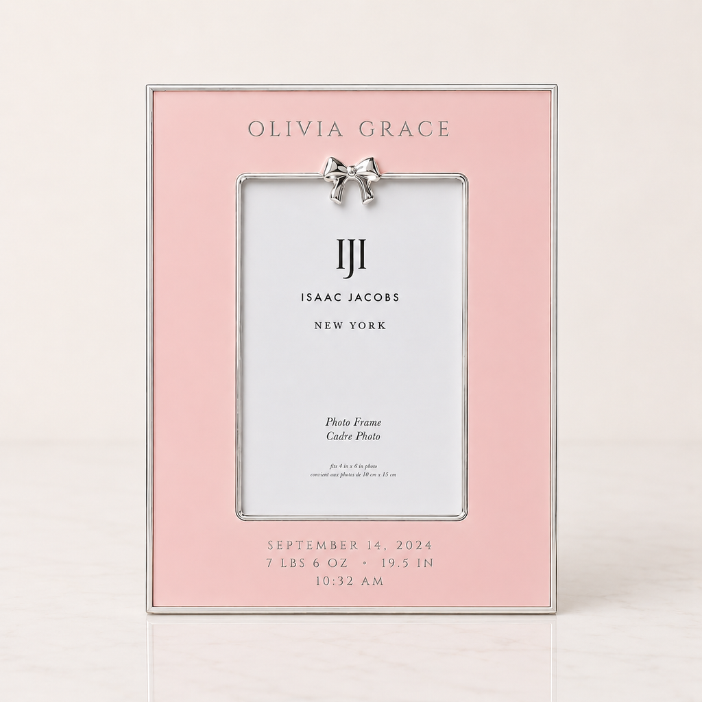 Personalized Baby Girl Birth Stats Picture Frame | Custom Engraved Newborn Keepsake Frame
