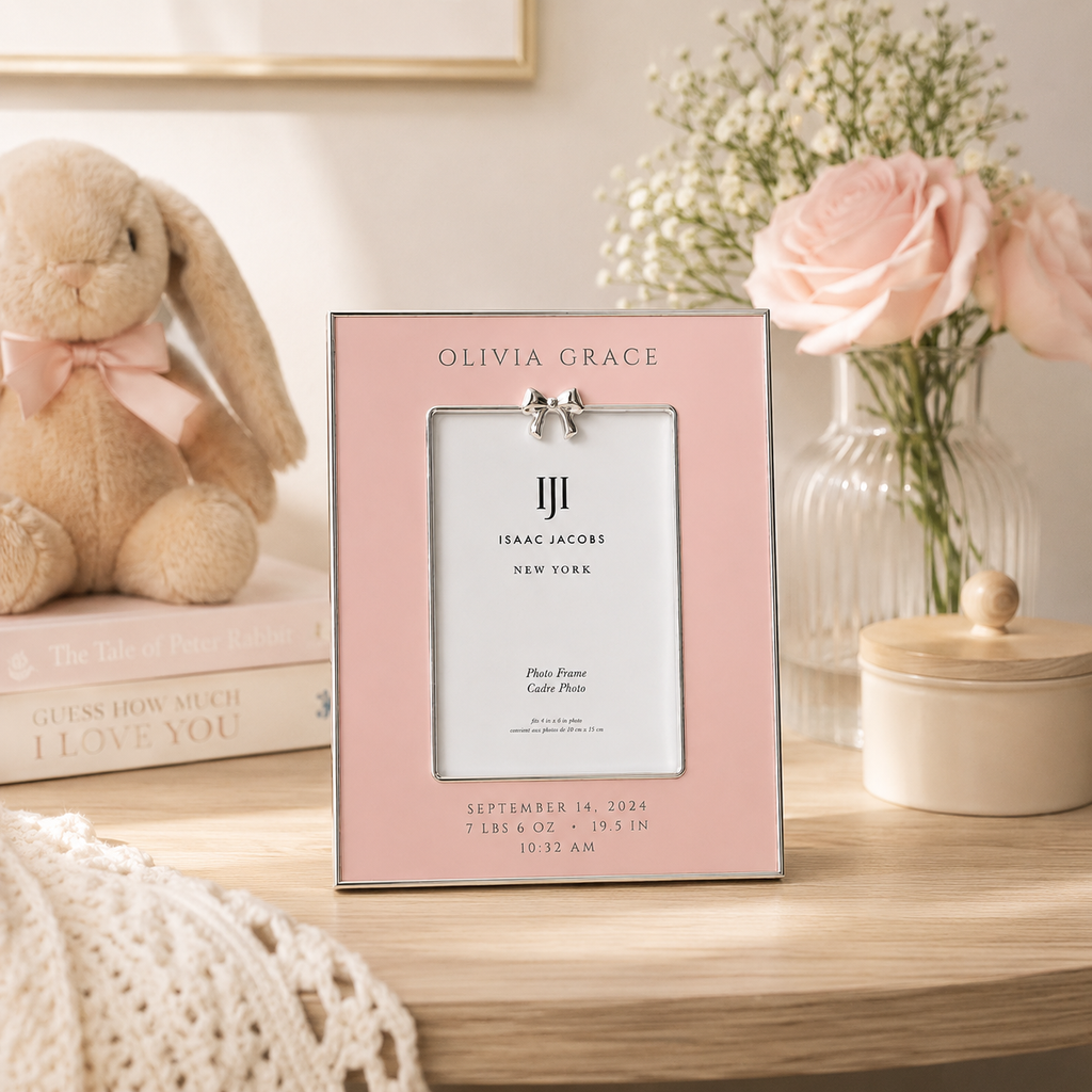 Personalized Baby Girl Birth Stats Picture Frame | Custom Engraved Newborn Keepsake Frame