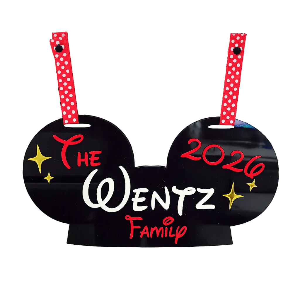 Personalized Family Vacation Stroller Tag | Custom Travel Name Tag