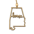 Alabama “Home” Ornament Add-On | Custom State Ornament