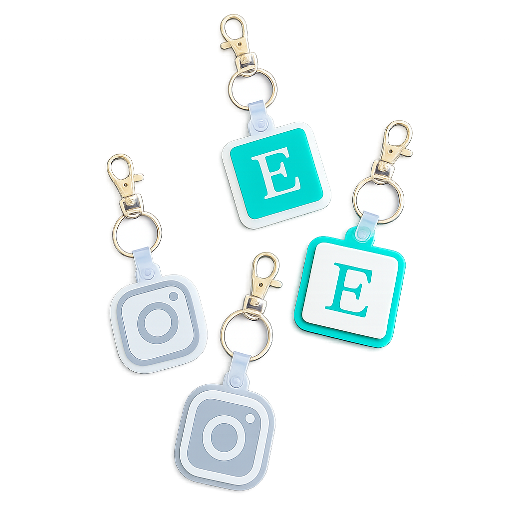 NFC Keychains (Set of 2) | Tap to Share Smart Key Tags
