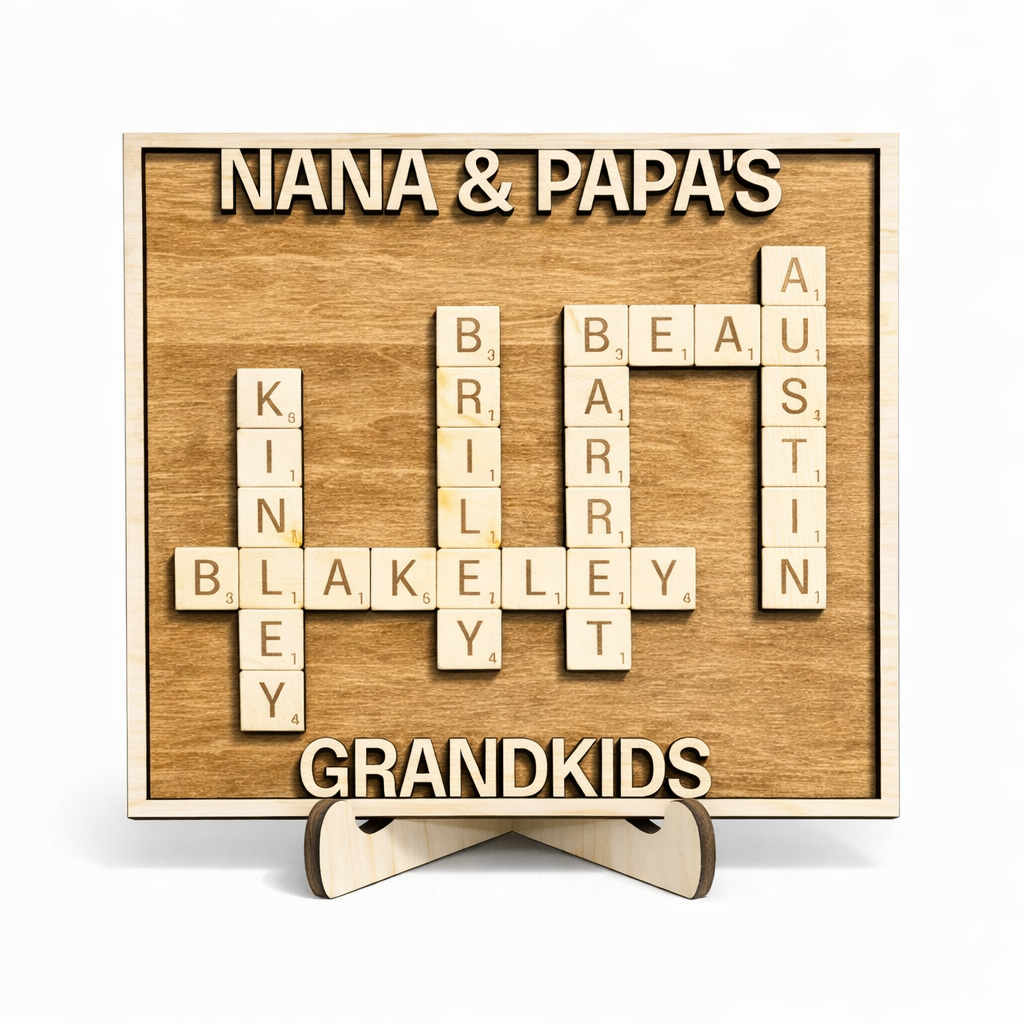 Family Names Crossword Sign | Personalized Name Wall Art