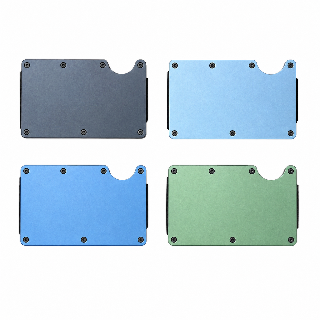 Minimalist RFID Blocking Aluminum Wallet | Ultra-Thin Metal Card Holder & Money Clip for Men & Women