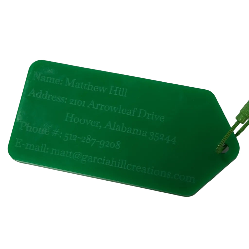 Personalized Luggage Tags | Custom Acrylic Travel Tags with Name & Contact Info