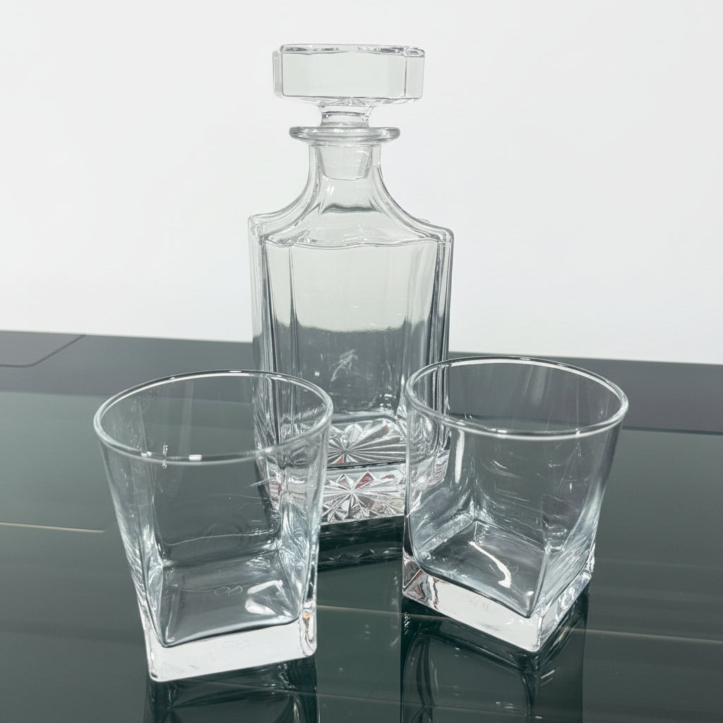 Custom Engraved Whiskey Decanter Gift Set | Personalized Glass Liquor Decanter with Gift Box | Groomsmen, Father’s Day, Wedding & Retirement Gift