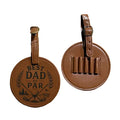 Personalized Golf Tee Tag for Dad | Custom Leatherette Golf Bag Tag Holds 5 Tees | Father’s Day Golf Gift