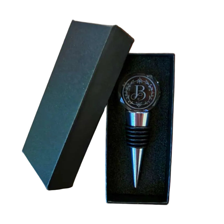 Personalized Round Crystal Wine Bottle Stopper