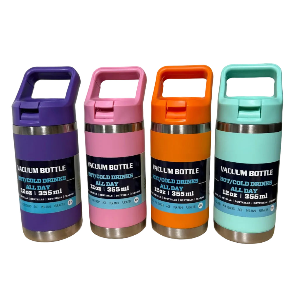 Custom Kids Insulated Tumbler 12oz | Personalized Stainless Steel Name Bottle