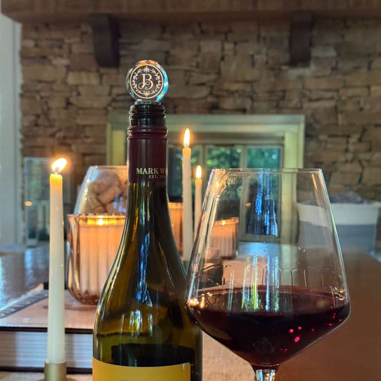 Personalized Round Crystal Wine Bottle Stopper