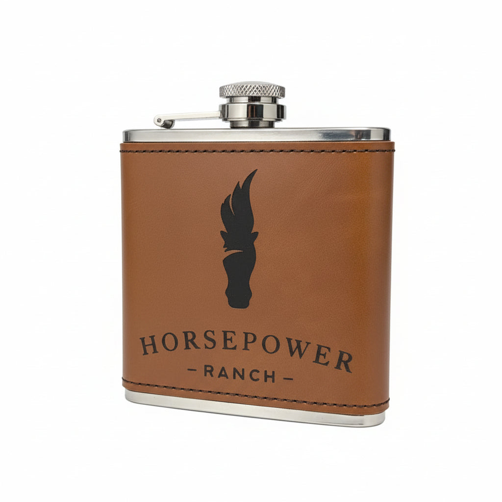 Custom Engraved 6oz Hip Flask | Personalized Leatherette Flask for Gifts