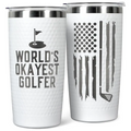 Custom Engraved 20oz Golf Tumbler | Personalized Golf Ball Texture Cup