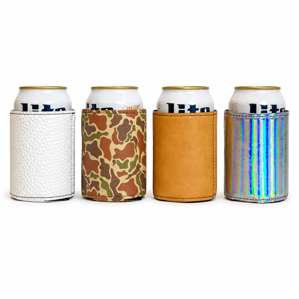 Magnetic Can Cooler | Premium Leatherette Regular Can Duster