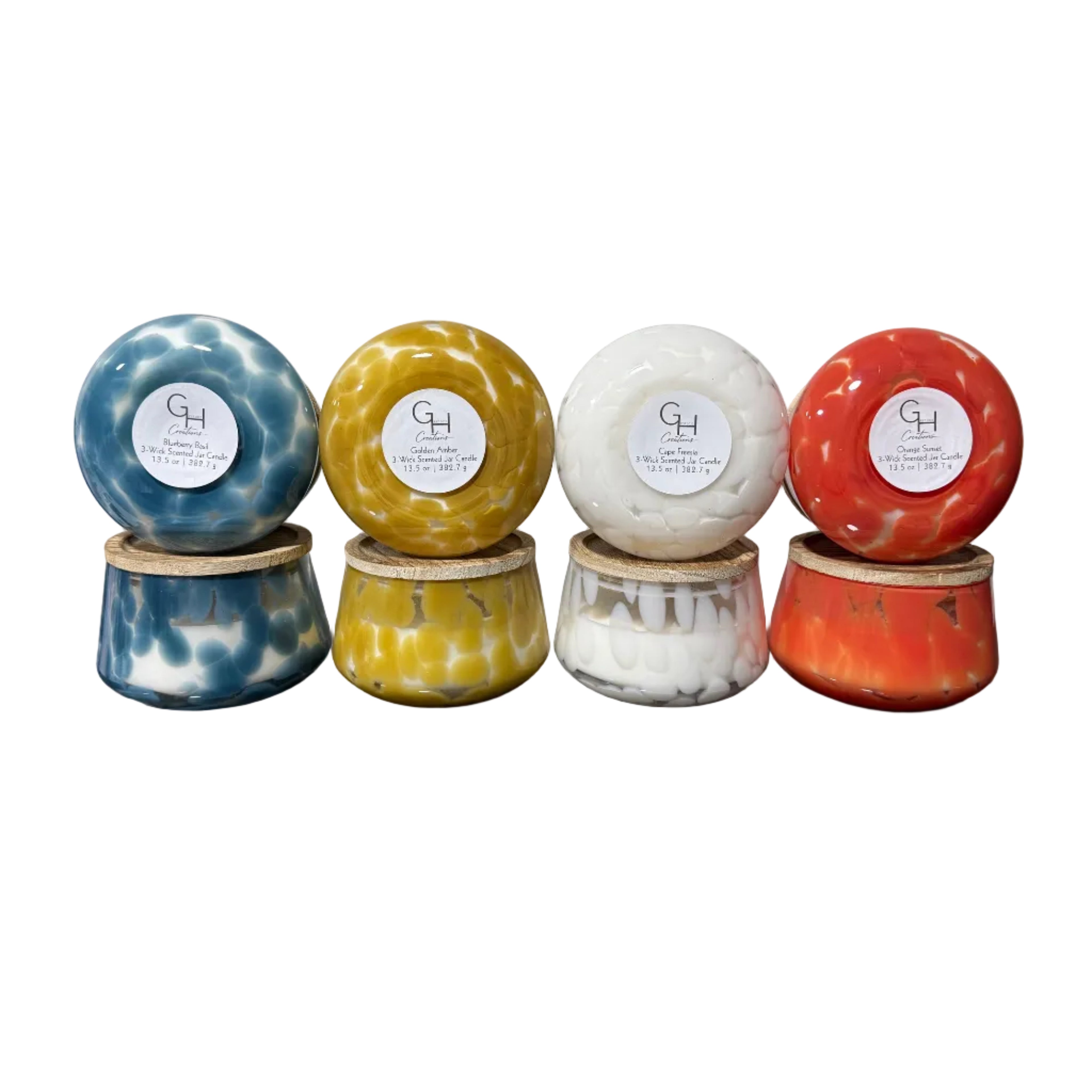 13.5 oz 3-Wick Luxury Scented Candle | Personalized Engraved Wood Lid
