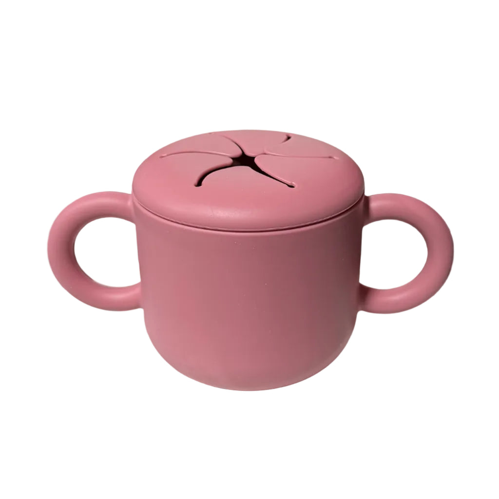 Personalized Silicone Snack Cup for Toddlers | Spill-Proof Snack Container with Handles