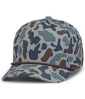 Pacific Headwear P685 Camo 5-Panel Trucker Cap | Duck Camo Snapback Hat Mallard