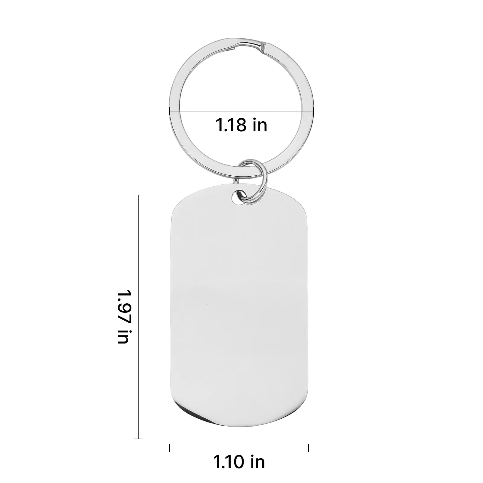 Personalized Stainless Steel Military Keychain
