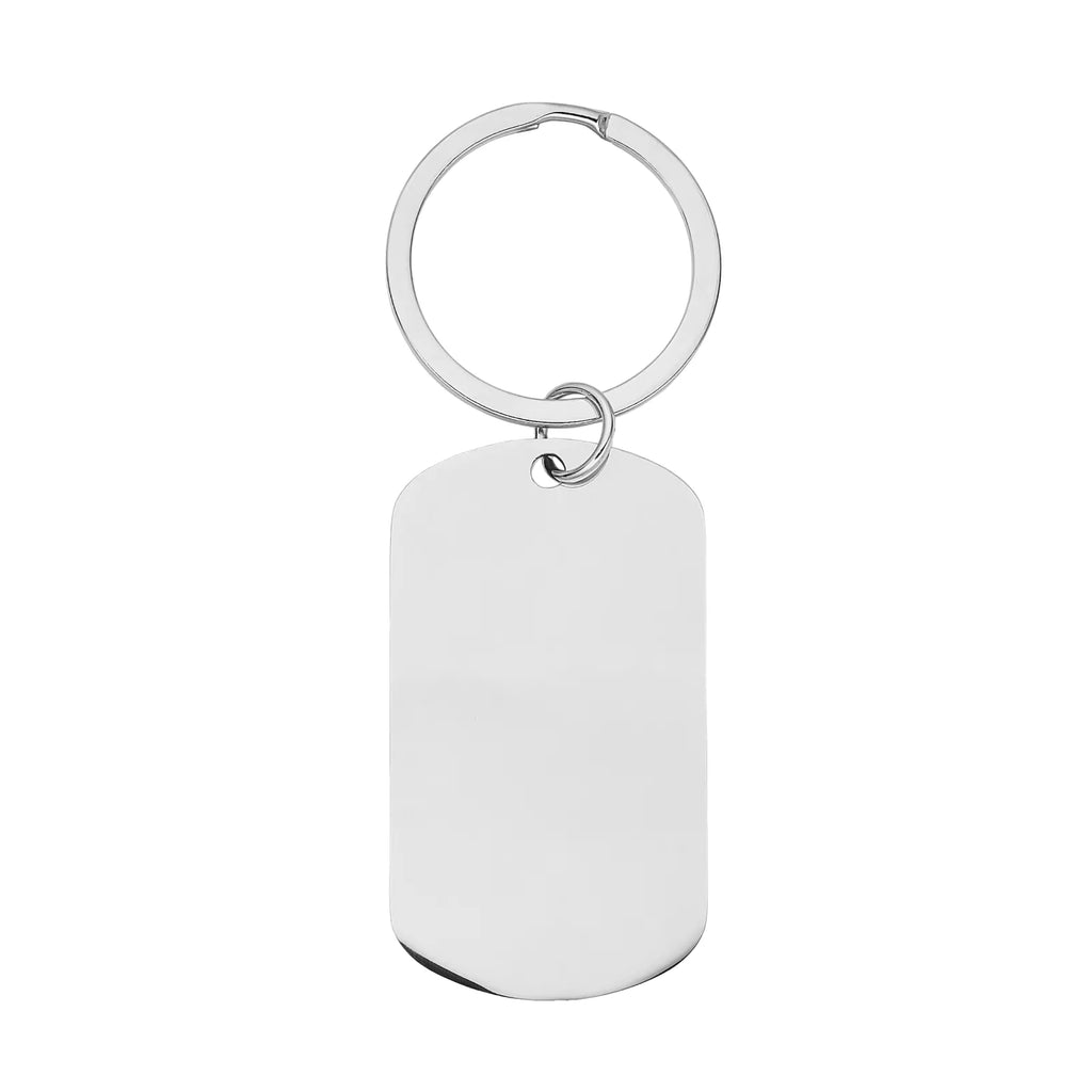 Personalized Stainless Steel Military Keychain
