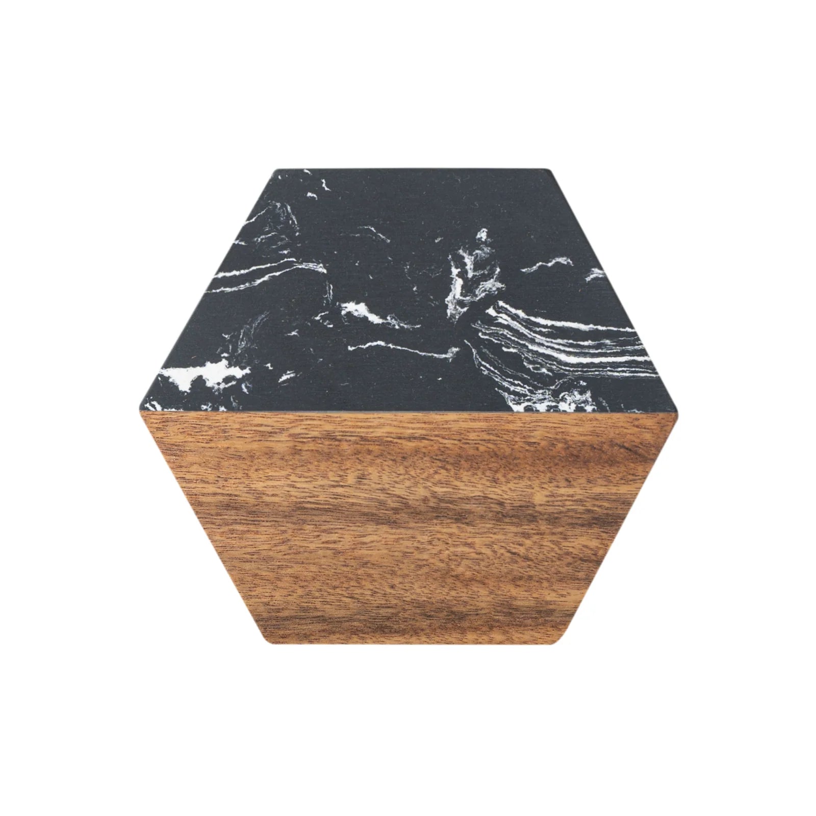 Personalized Marble & Wood Coaster Set – Custom Engraved, Set of 4